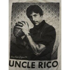Napoleon Dynamite Uncle Rico Raglan T Shirt Black White Size Adult M Football
